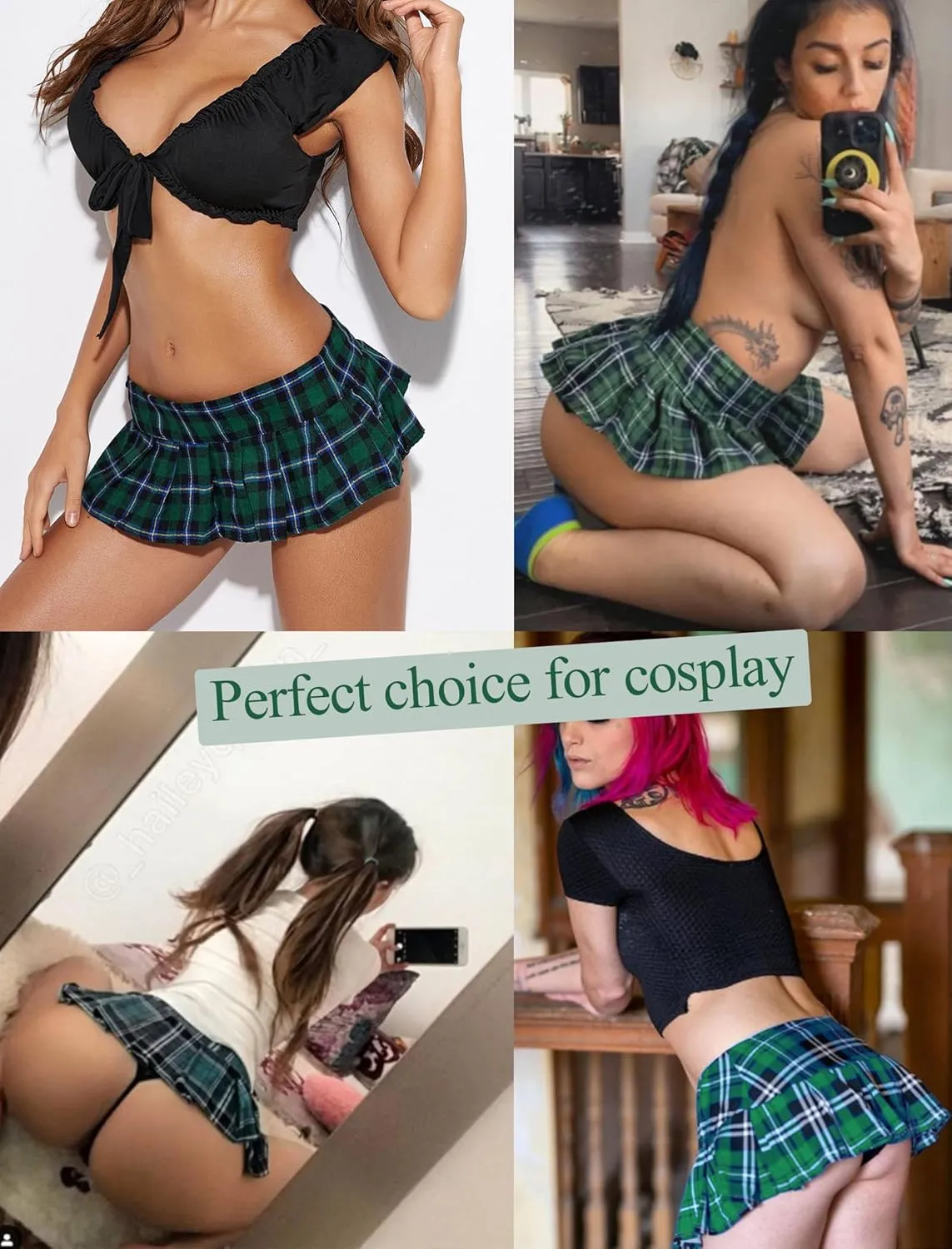 Avidlove Mini Pleated Skirts for Women Mini Plaid Skirt XS-XXL