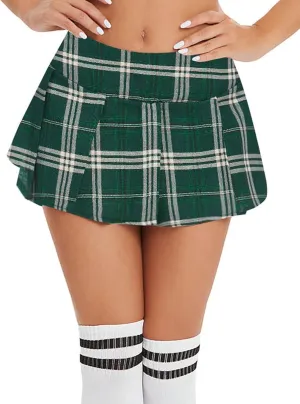 Avidlove Mini Pleated Skirts for Women Mini Plaid Skirt XS-XXL