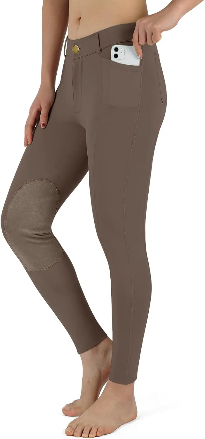 beroy Horse Riding -Pants Women Equestrian-Breeches - Ladies Training Horseback Riding Tights Full Seat Silicone Pockets