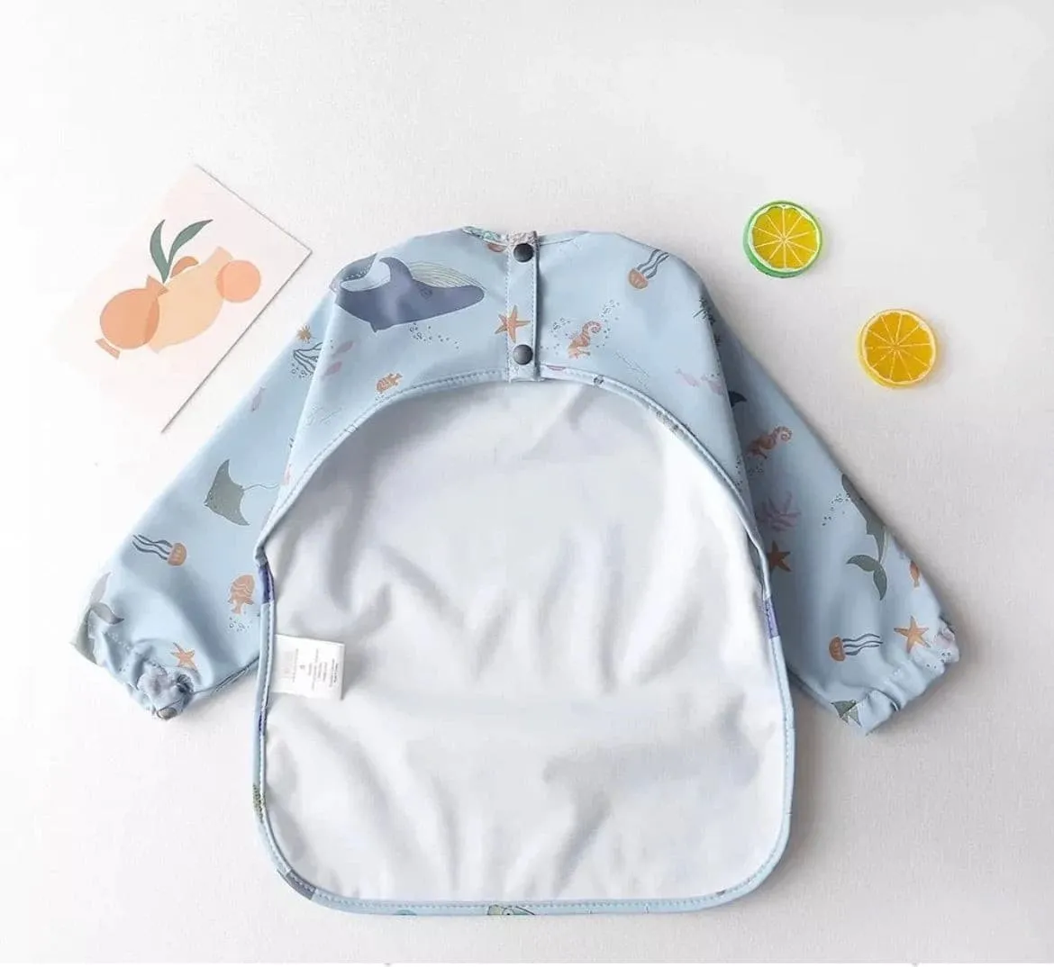 Cherry - Toddler & Baby Long Sleeve Waterproof Apron Smock Bib