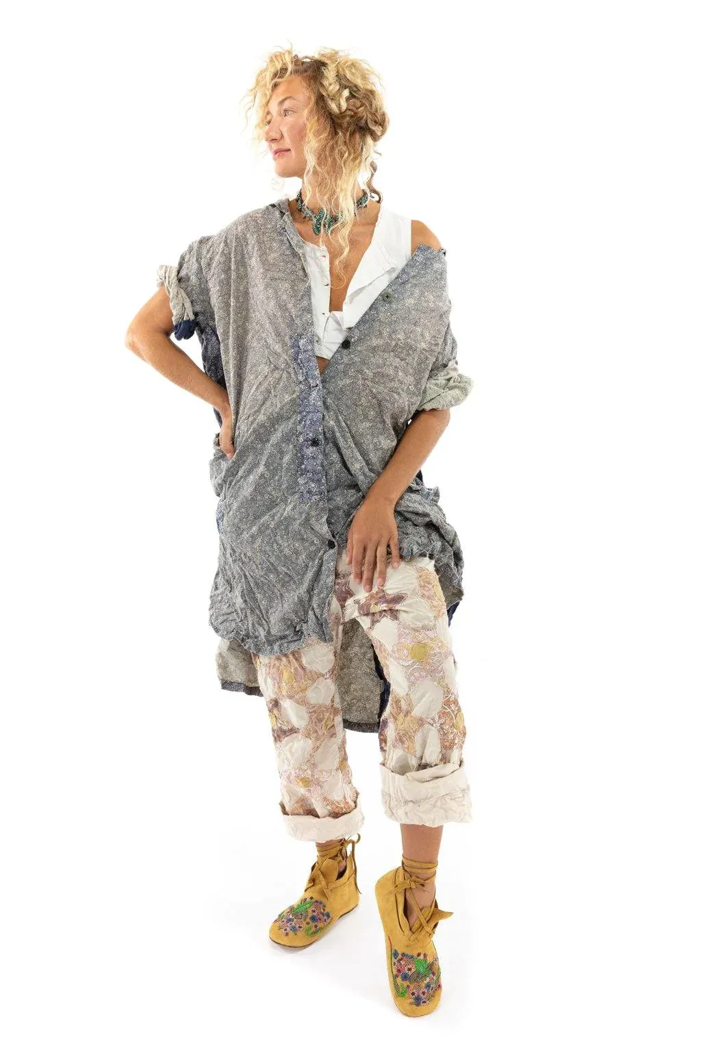 DRESS 772-FTHL-OS Johanna Smock Dress