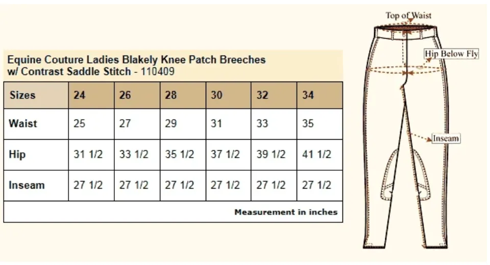 Equine Couture Blakely Knee Grip Breeches