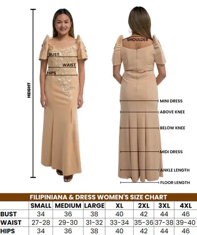 Ethnic Modern Elegante Filipiniana - Jenna JN43