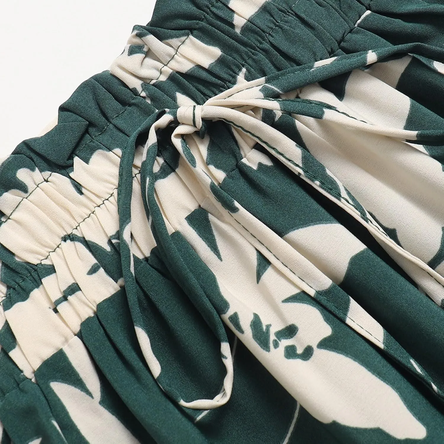 GOFULY Maxi Skirts for Women Flowy Summer Floral Print A-Line Long Skirt Drawstring Elastic High Waist Pleated Tiered Skirts