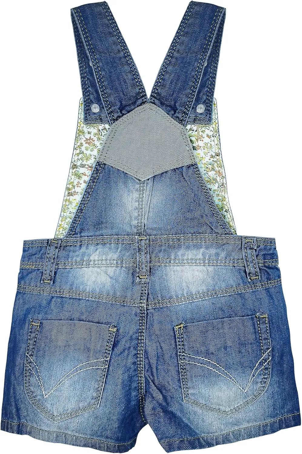 KIDSCOOL SPACE Baby & Little Girls/Boys Summer Shorts,Adjustable Jean Shortall Overalls
