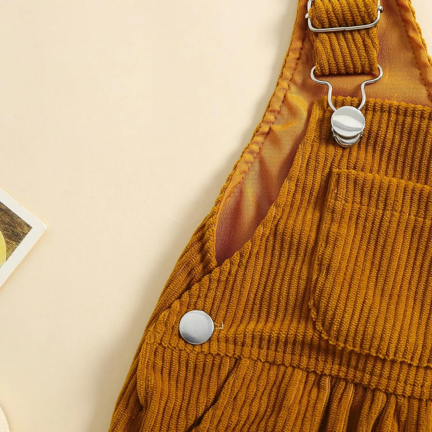 KMBANGI Toddler Baby Boy Girl Bib Overalls Solid Color Corduroy Suspender Pants One Piece Straps Trousers Fall Bottom Outfit