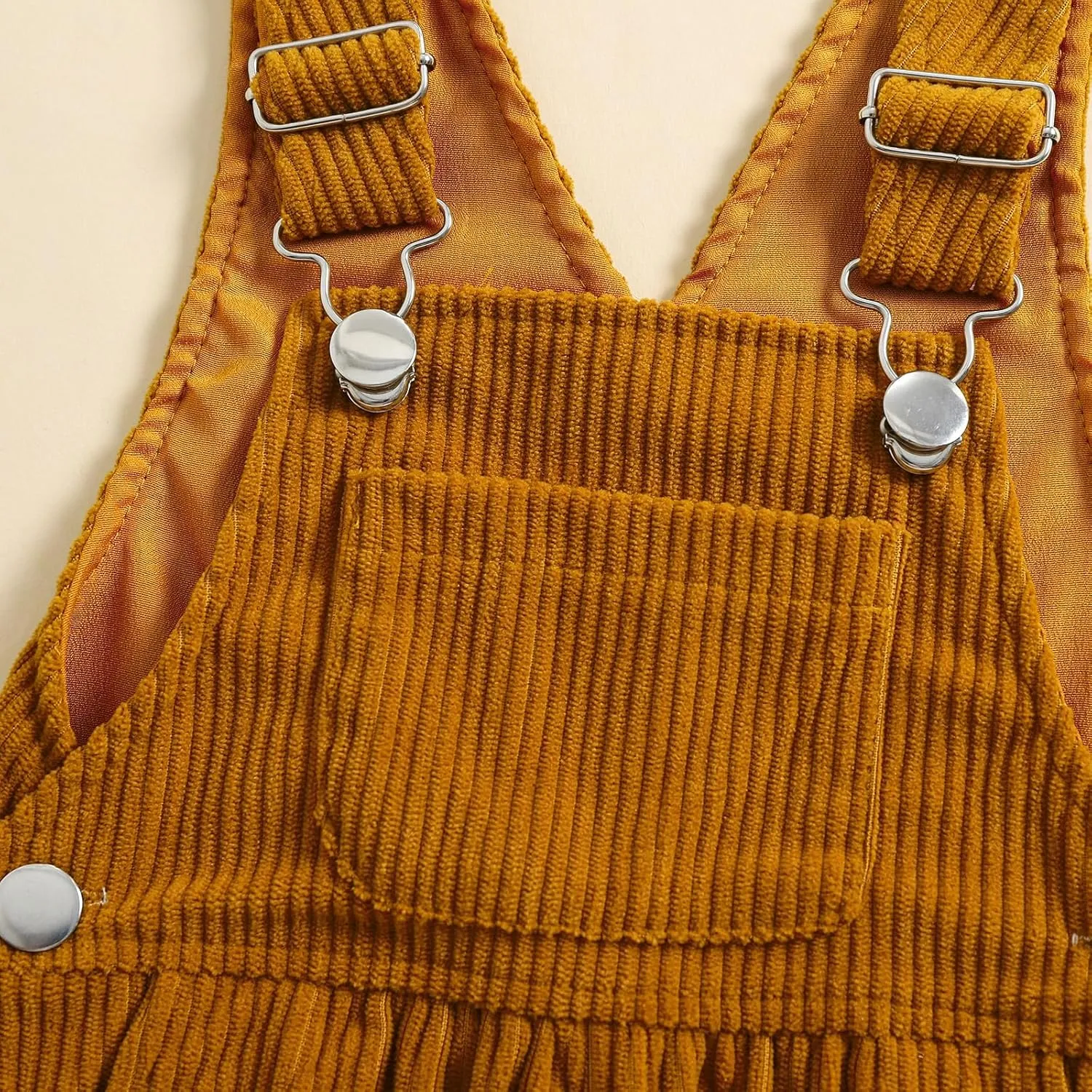 KMBANGI Toddler Baby Boy Girl Bib Overalls Solid Color Corduroy Suspender Pants One Piece Straps Trousers Fall Bottom Outfit