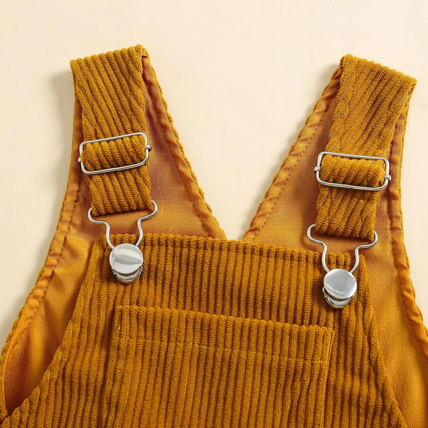 KMBANGI Toddler Baby Boy Girl Bib Overalls Solid Color Corduroy Suspender Pants One Piece Straps Trousers Fall Bottom Outfit