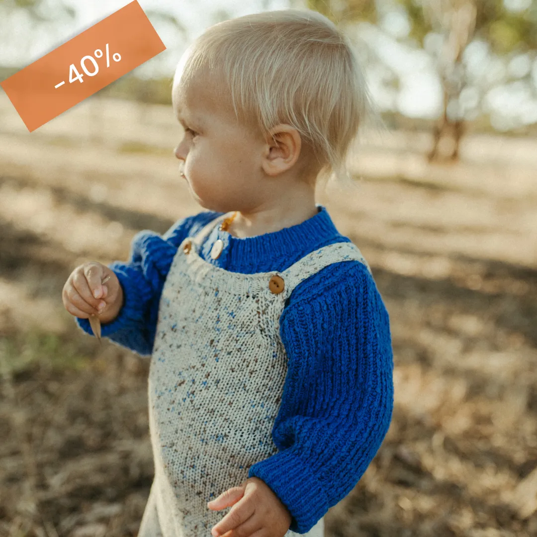 LAATSTE - Organic Funfetti Overalls - Sea