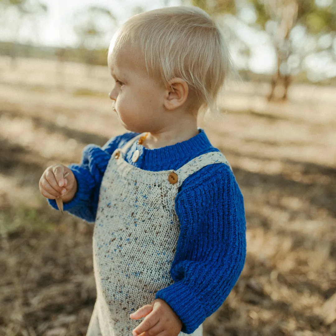 LAATSTE - Organic Funfetti Overalls - Sea