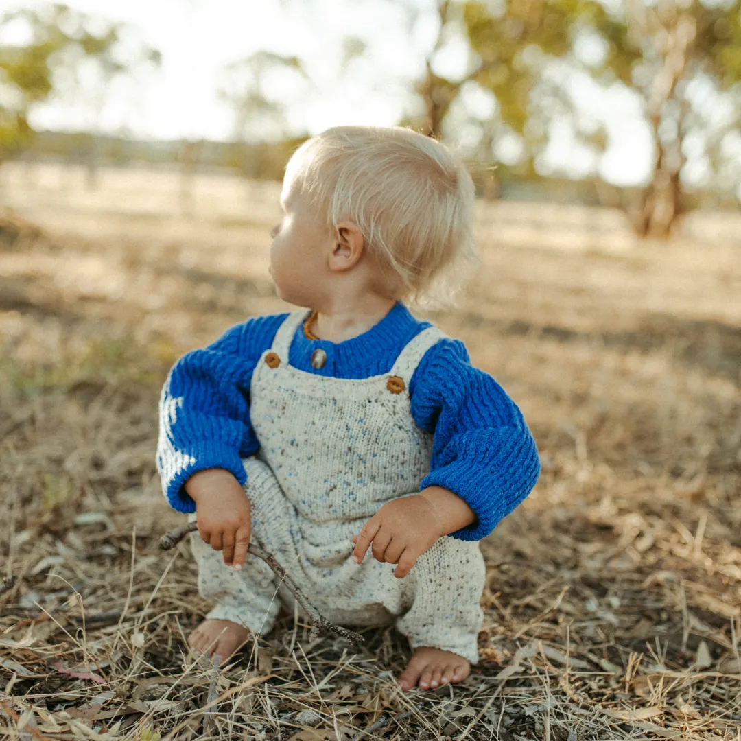 LAATSTE - Organic Funfetti Overalls - Sea