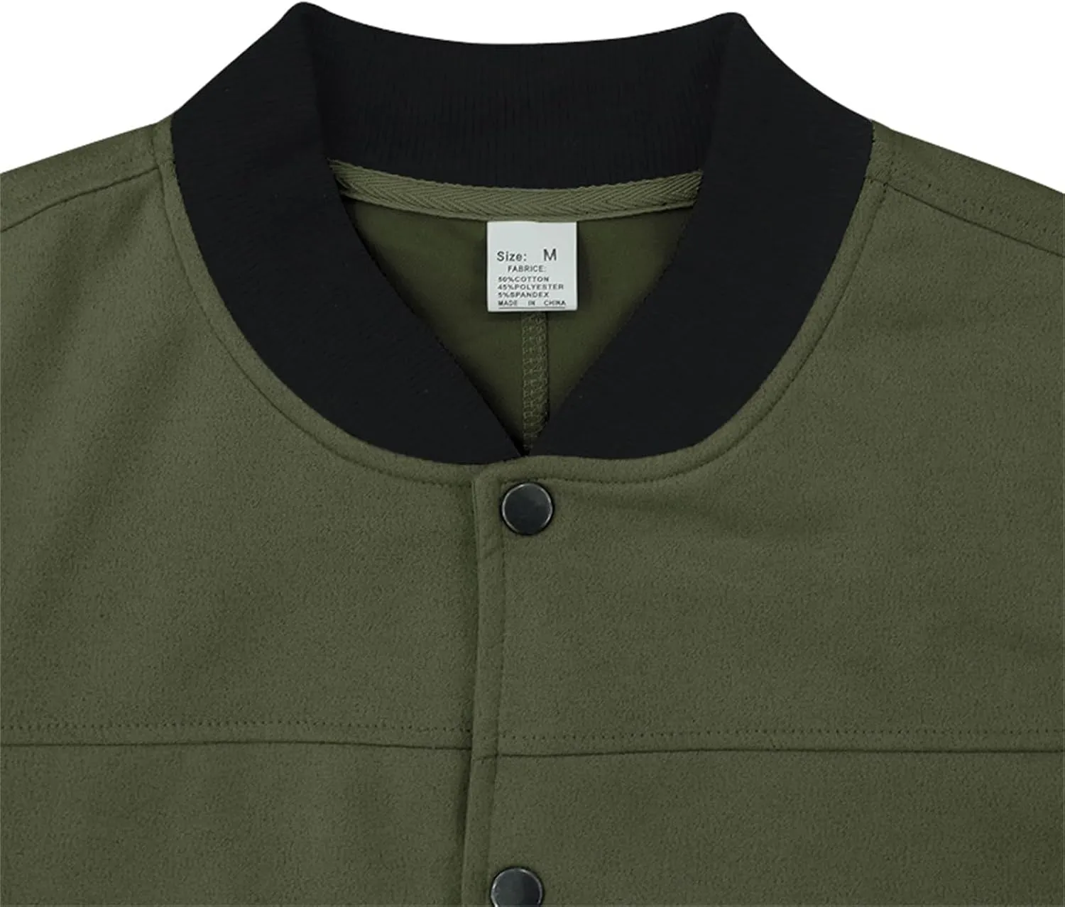 Mens Suede Bomber Jacket Lightweight Classic Fit Snap Button Down Varsity Coat Casual Spring Fall Windbreaker