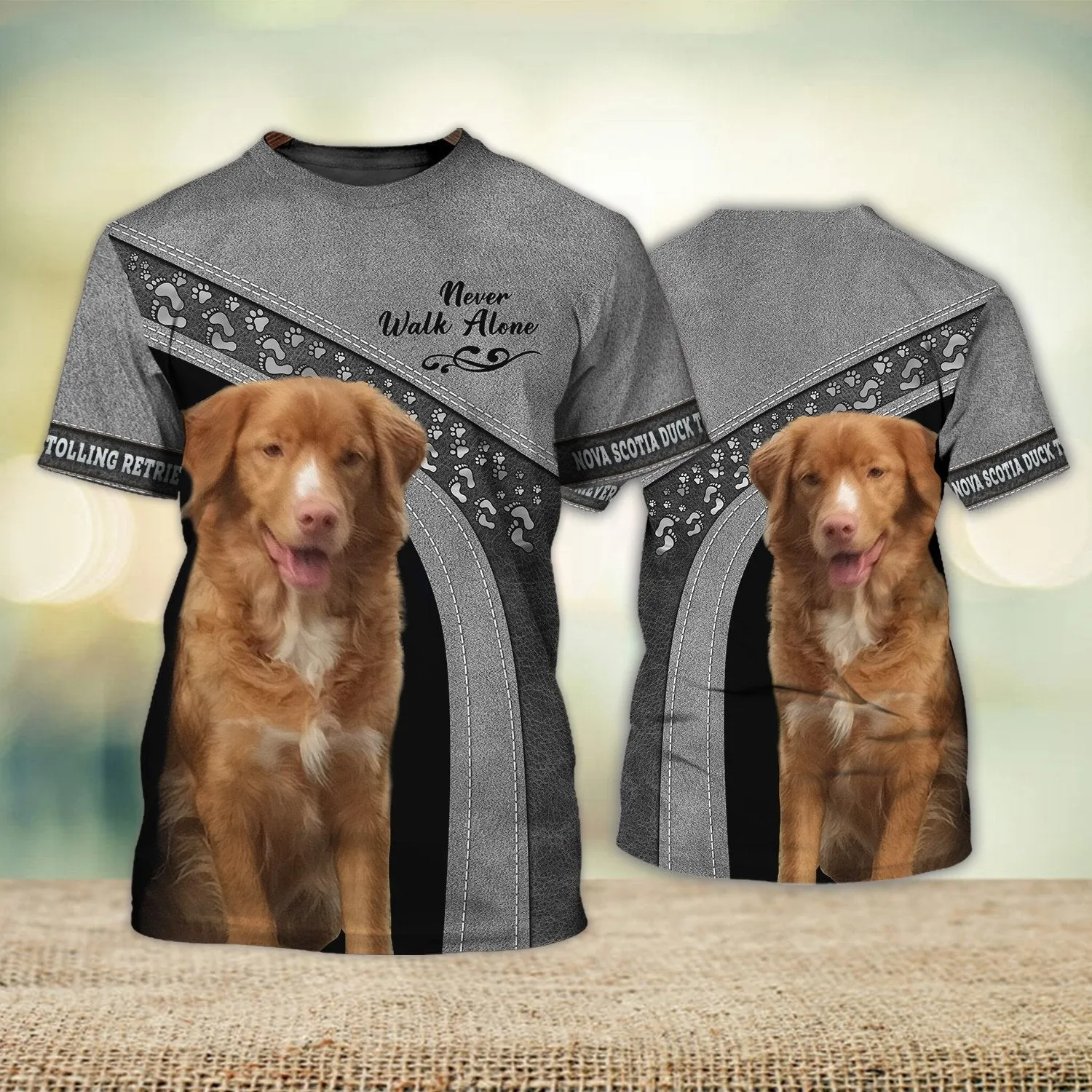 Nova Scotia Duck Tolling Retriever Love Never Walk Alone Love 3D Full Print Shirts