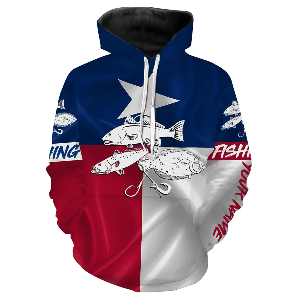 Redfish Trout Flounder Tattoo Texas Slam Fishing Texas Flag 3D All Over Print Shirts Saltwater Personalized Fishing Apparel