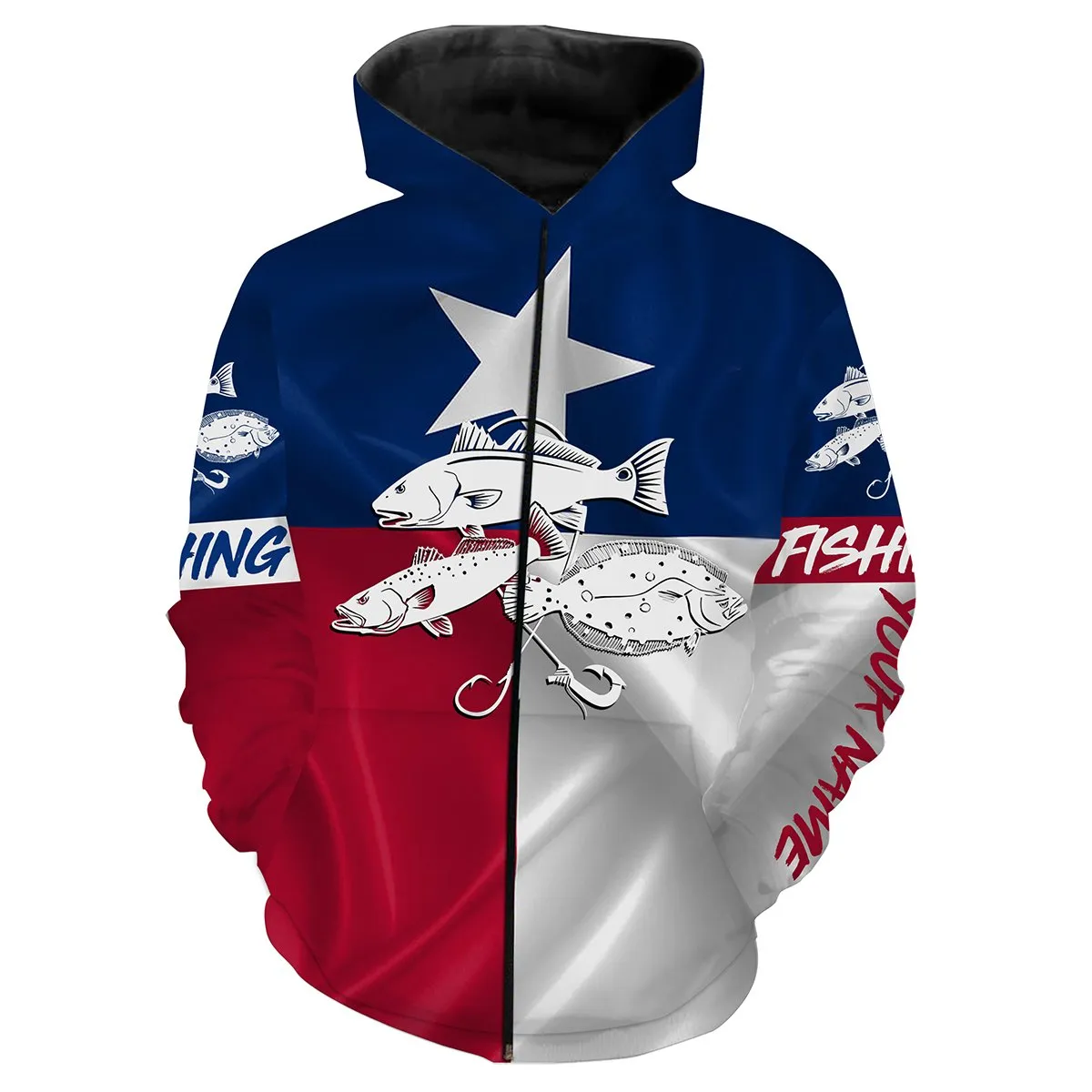 Redfish Trout Flounder Tattoo Texas Slam Fishing Texas Flag 3D All Over Print Shirts Saltwater Personalized Fishing Apparel