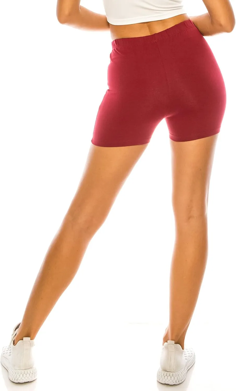 RENESEILLE Women's Active Biker Shorts  High Waist 3 Inseam Athletic Workout Gym Sports Yoga Running Bike Pants