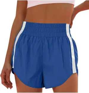 Running Shorts for Women Summer High Waisted Pleated Quick Dry Athletic Short Pants Casual Fashion Loose Fit Shorts