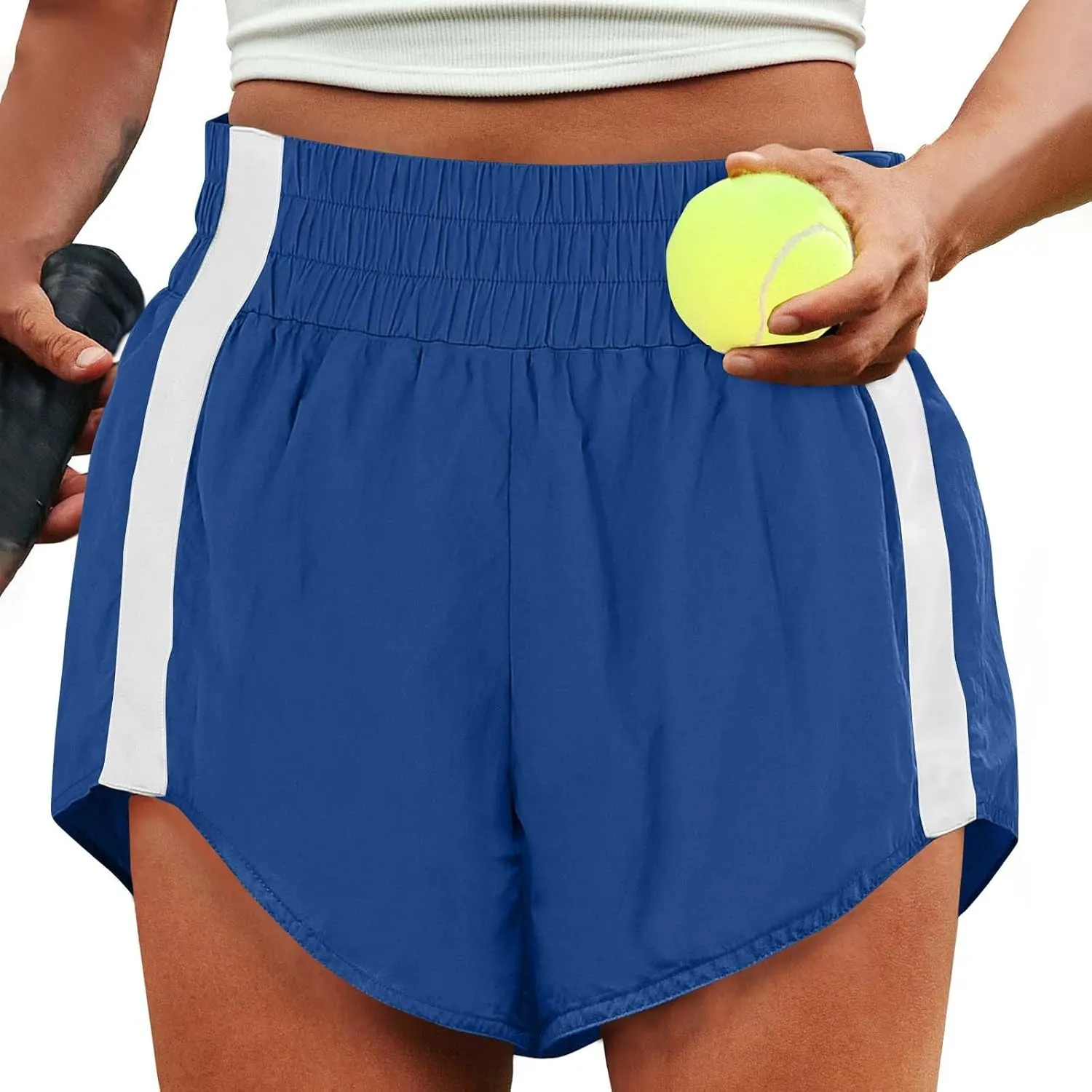 Running Shorts for Women Summer High Waisted Pleated Quick Dry Athletic Short Pants Casual Fashion Loose Fit Shorts