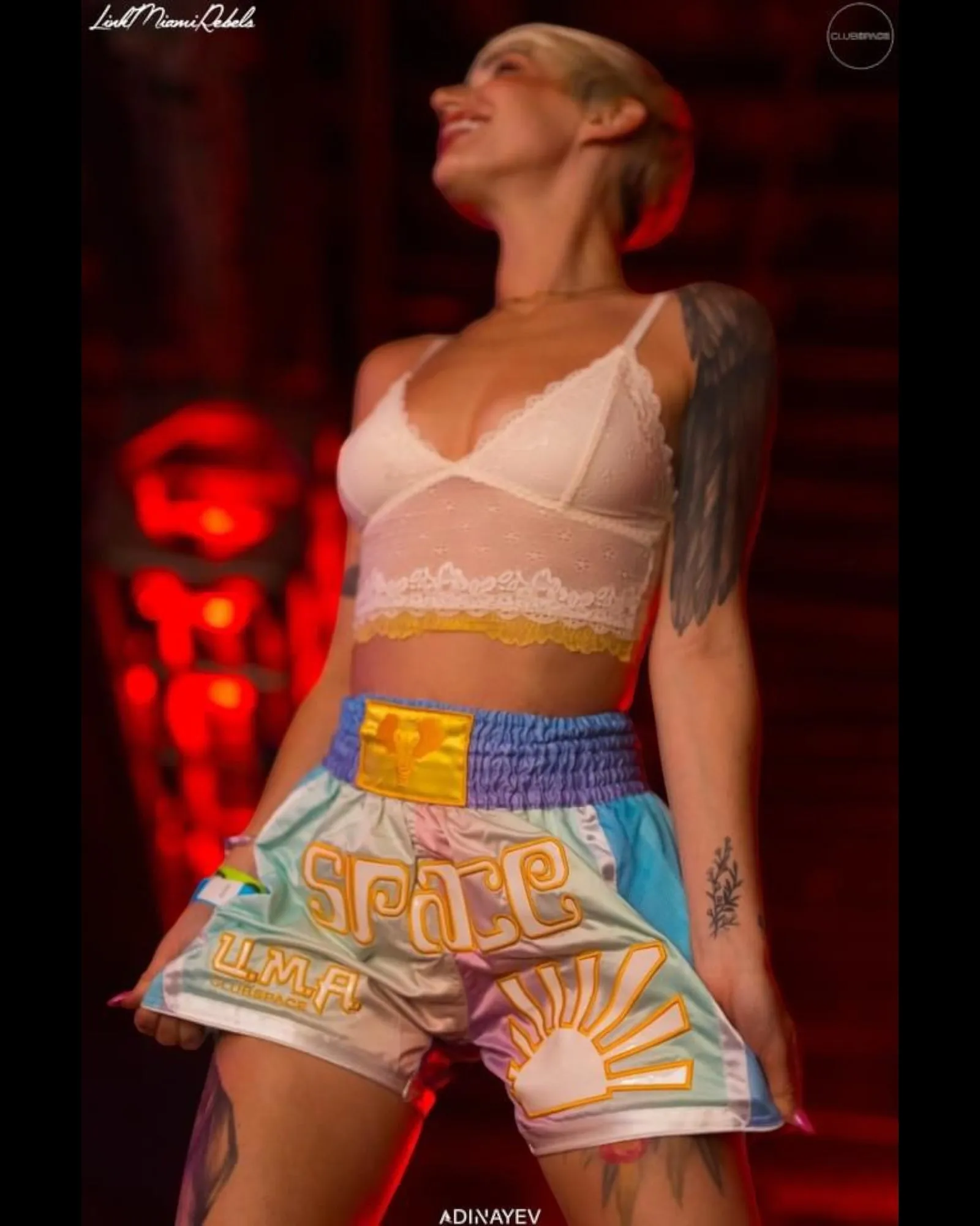 Space Muay Thai Shorts (Rainbow)