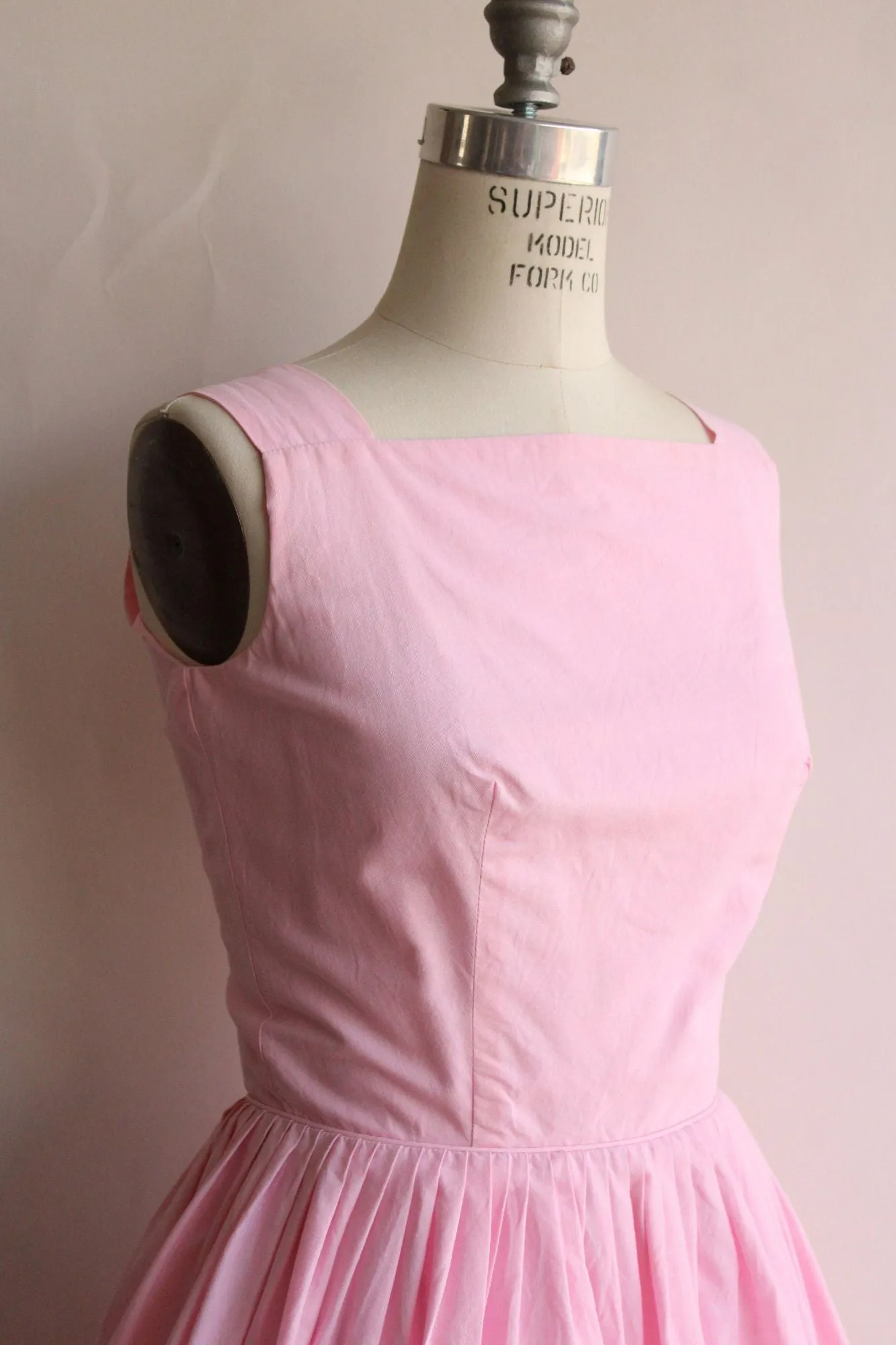 Vintage 1950s Martin Berens Tall Fashions Pink Cotton Sundress