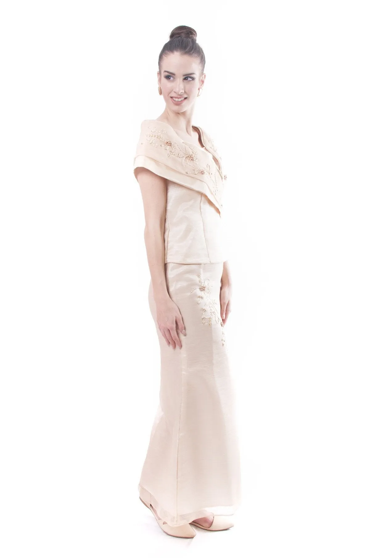 WD04 - MADE-TO-ORDER - Filipiniana Sided Gown