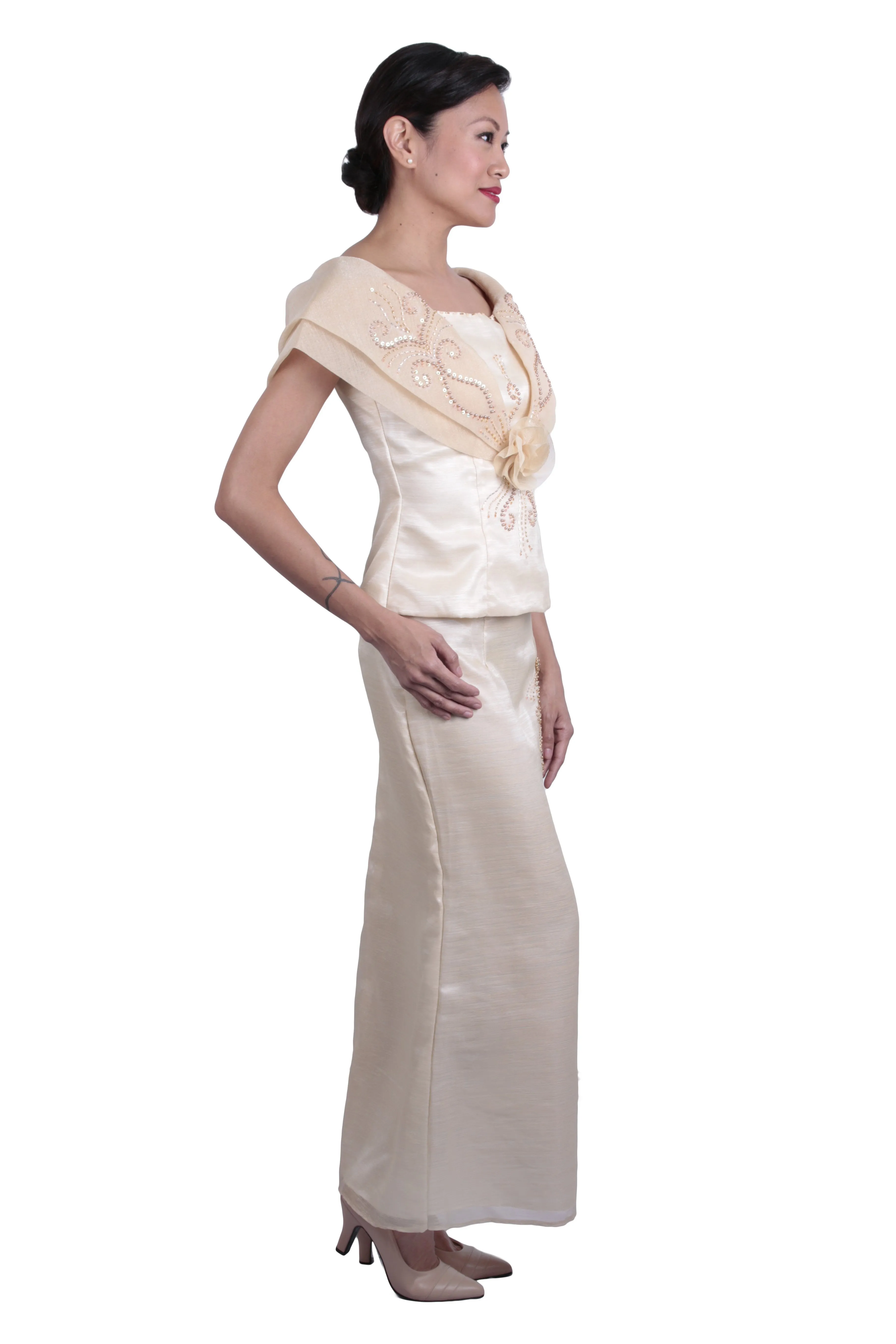 WS05 - Baro't Saya Long Gown - Filipiniana