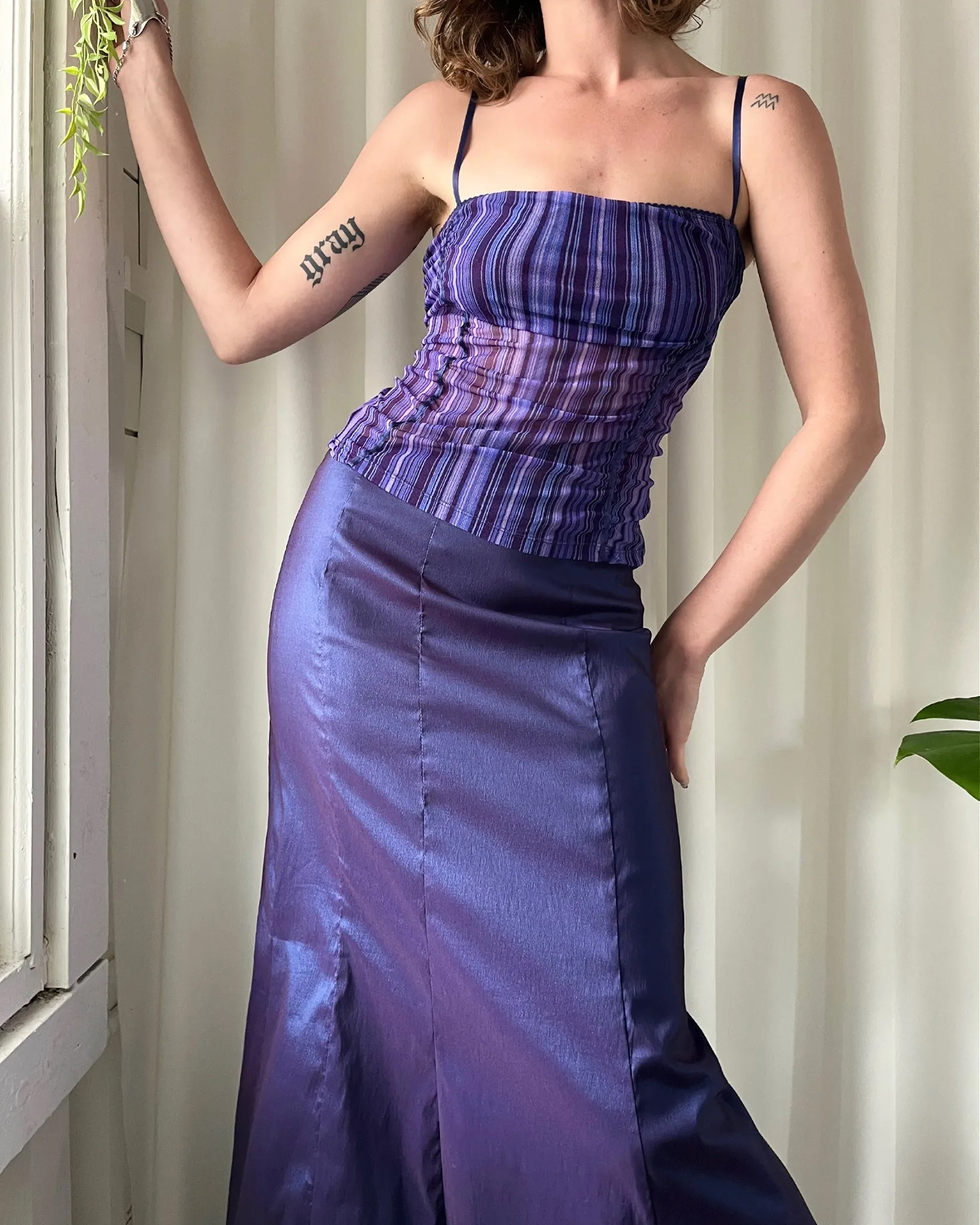 Y2K Iridescent Maxi Skirt | S-L