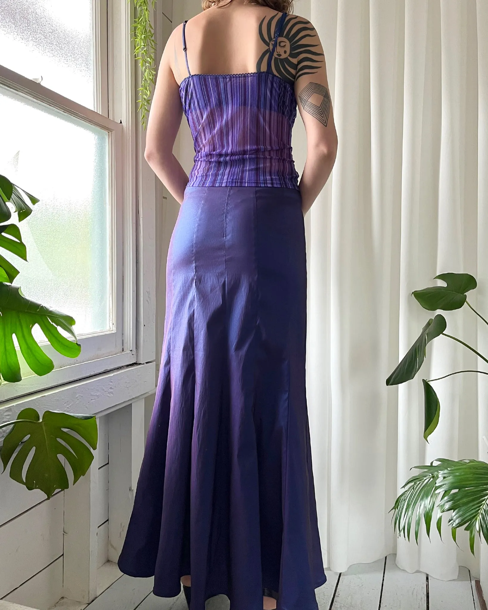 Y2K Iridescent Maxi Skirt | S-L